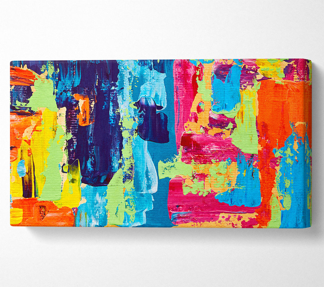  A Canvas Print of Vibrant Patchwork Blobs Canvas Art