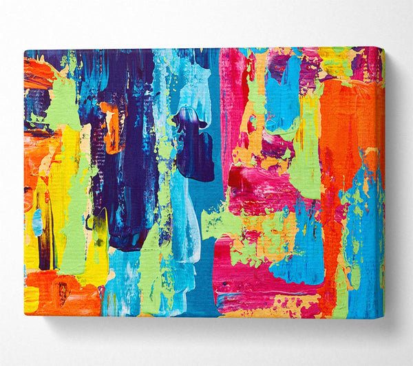  A Canvas Print of Vibrant Patchwork Blobs Canvas Art