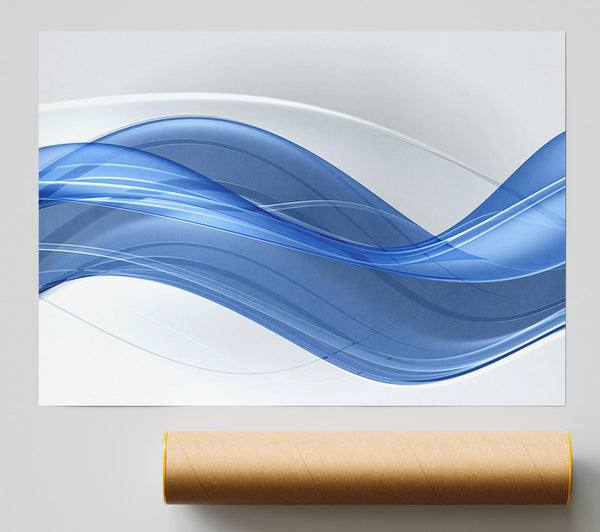 The Flow Of Blue Serenity Poster