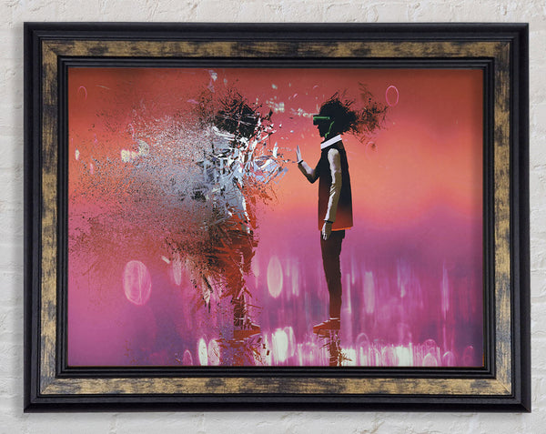 Evaporated Beings Of Time Framed Print