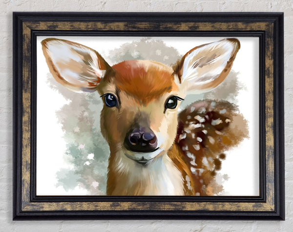 Watercolour Pretty Deer Framed Print