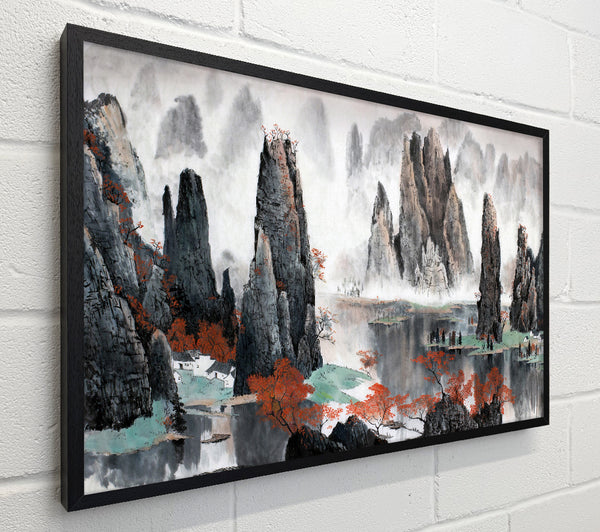 Tall Rock Structures In The Valley
