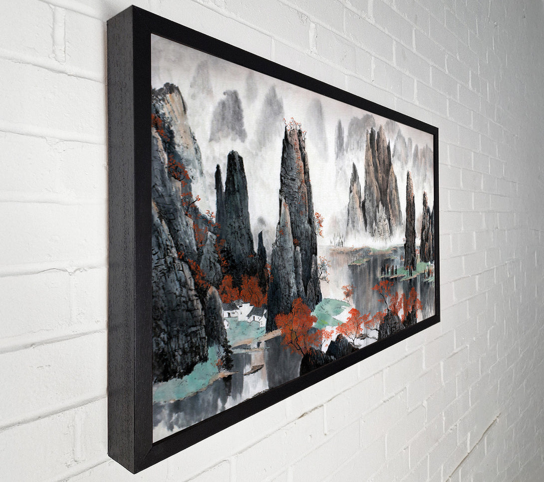  A Canvas Print of Tall Rock Structures In The Valley Canvas Art