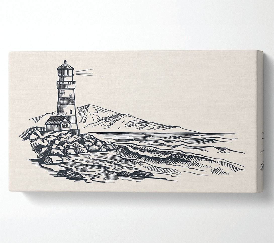  A Canvas Print of The Lighthouse On The Coast Canvas Print