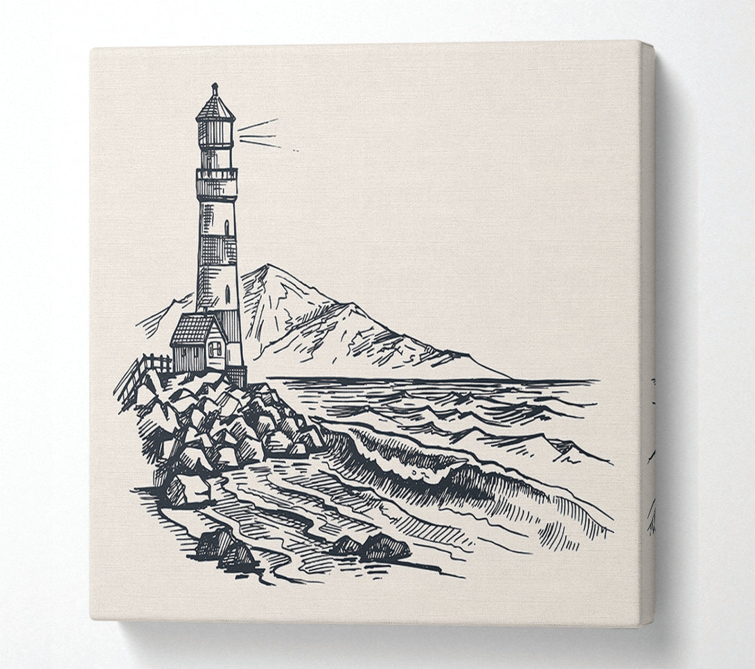  A Canvas Print of The Lighthouse On The Coast Canvas Print