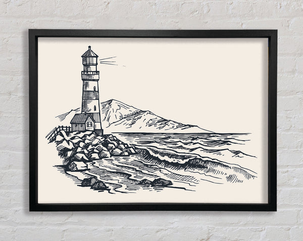 The Lighthouse On The Coast Framed Print