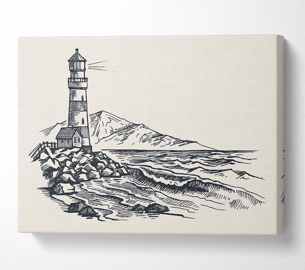  A Canvas Print of The Lighthouse On The Coast Canvas Print