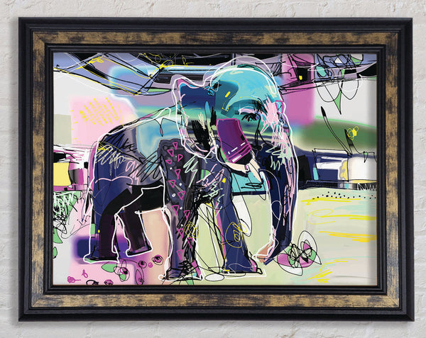Modern Elephant Framed Print