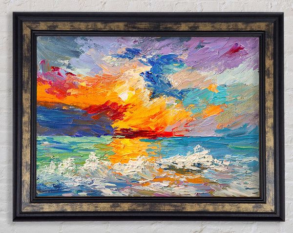 Stunning Sunset Explosion Framed Print