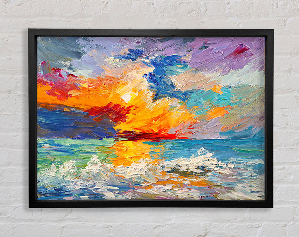 Stunning Sunset Explosion Framed Print