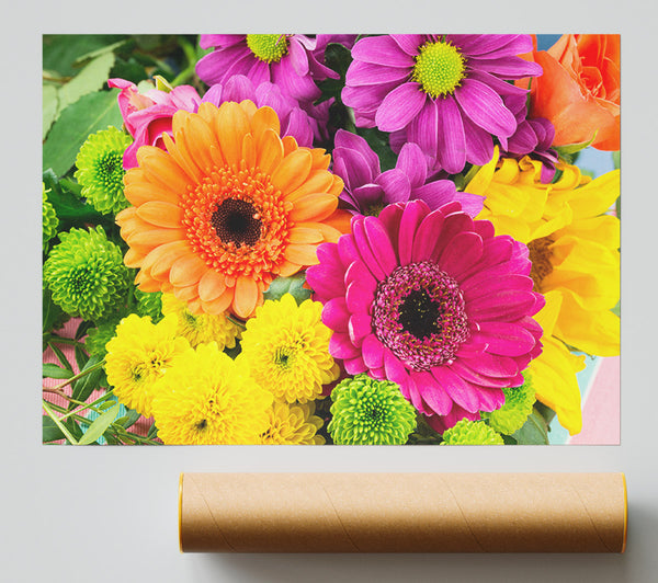 Gerbera Flower Mix Print