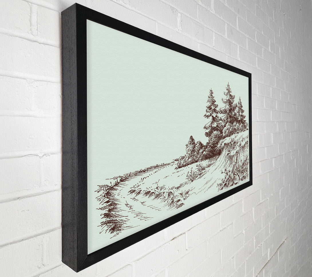  A Canvas Print of Sketch Of The Canadian Pines Canvas Art