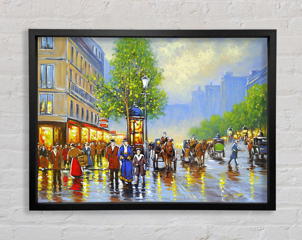 Old Town Reflections Framed Print