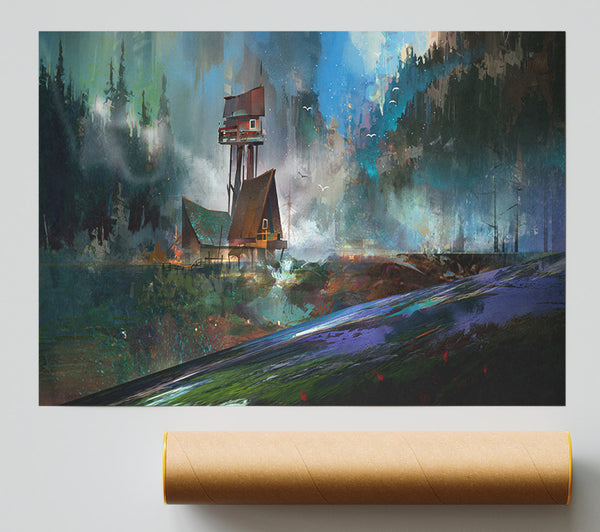 The Abandoned Truck Stop Giclee Print