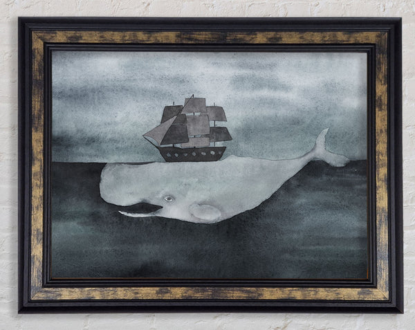 Sail On Moby Dick Framed Print