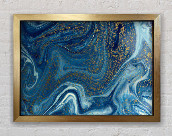 Blauer Glitzerfluss