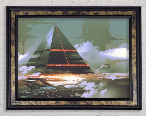 Pyramid From Another Realm Framed Print