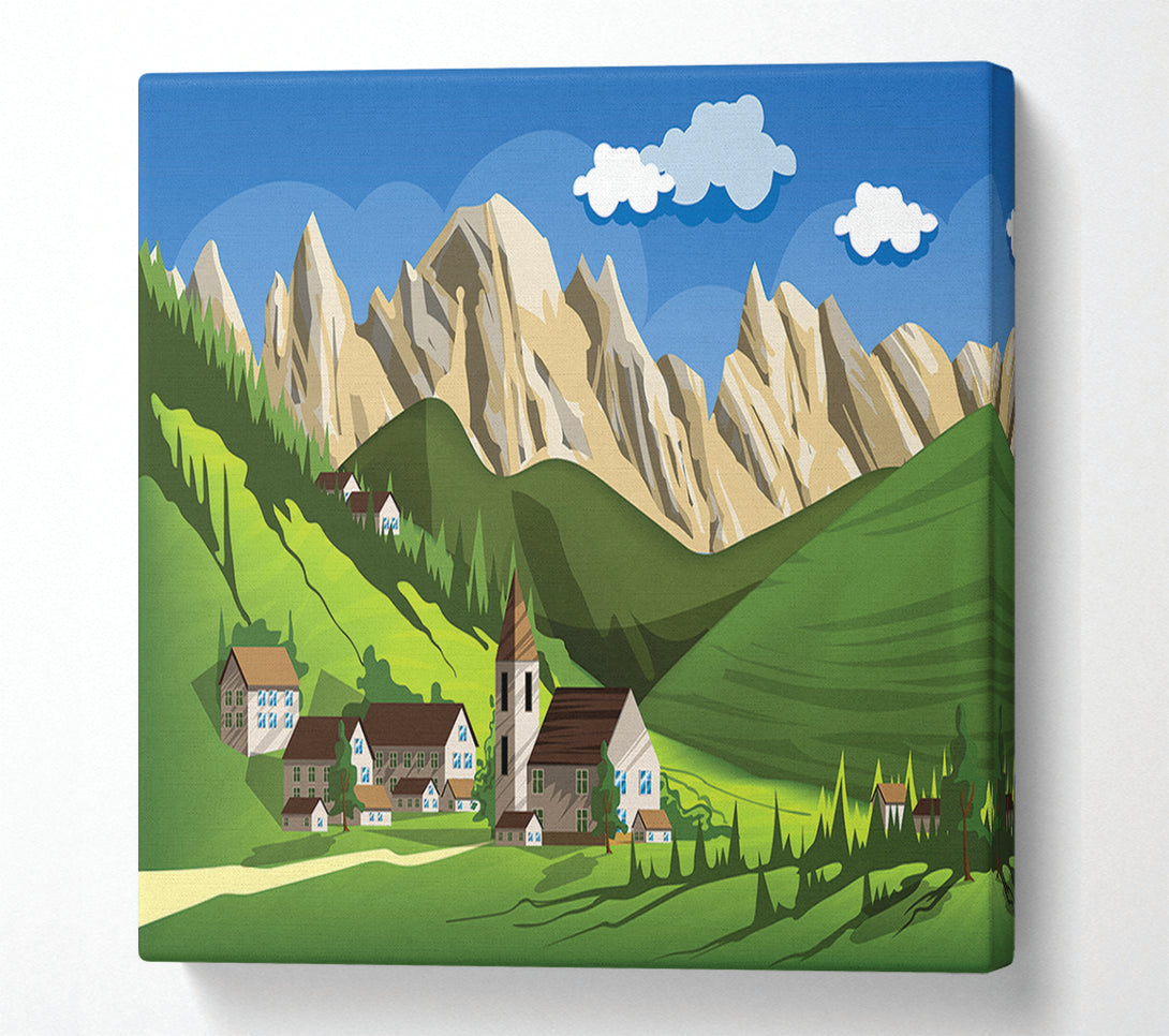  A Canvas Print of Village In Sweden Canvas Art