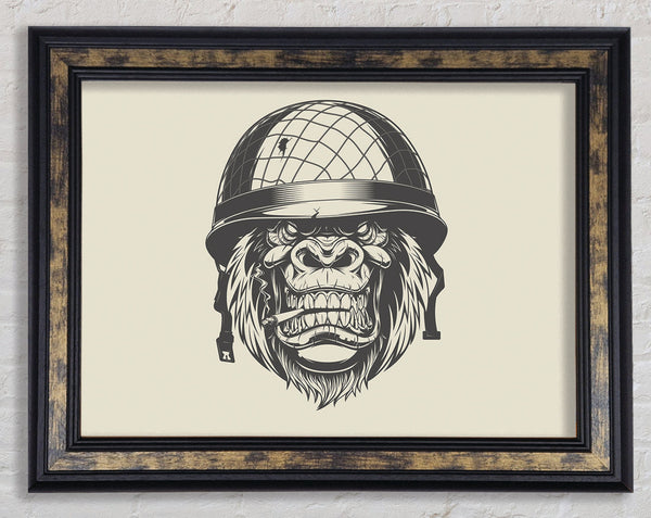 Gorilla Army Cadet Framed Print