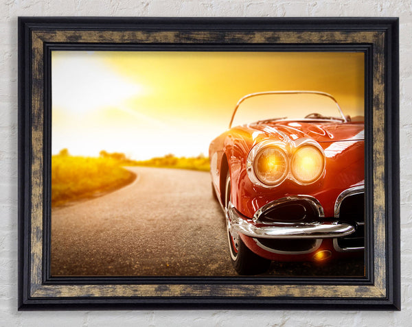 Red Motorcar Racer Framed Print