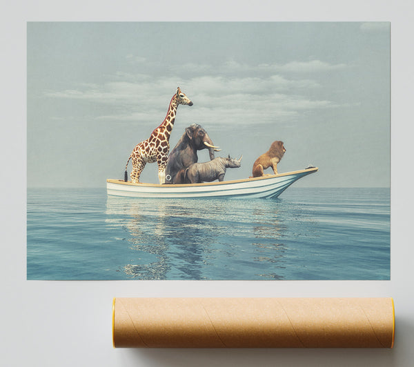 Animal Kingdom Boat Ride Print