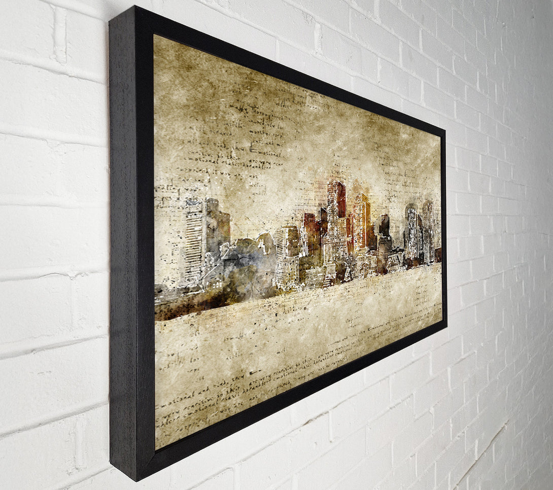  A Canvas Print of Manuscript New York Canvas Print