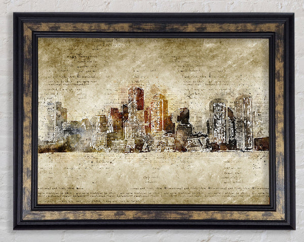 Manuscript New York Framed Print