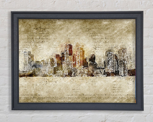 Manuscript New York Framed Print