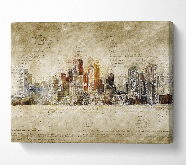  A Canvas Print of Manuscript New York Canvas Print