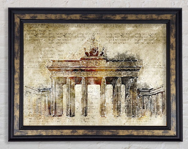 Manuscript New Athens Framed Print