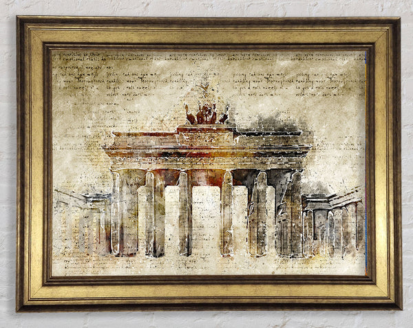 Manuscript New Athens Framed Print