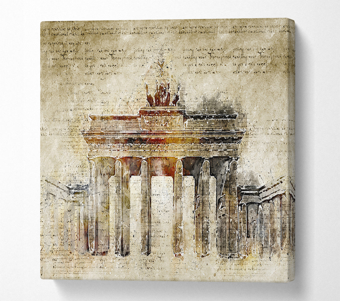  A Canvas Print of Manuscript New Athens Canvas Wall Art