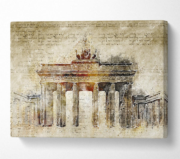  A Canvas Print of Manuscript New Athens Canvas Wall Art