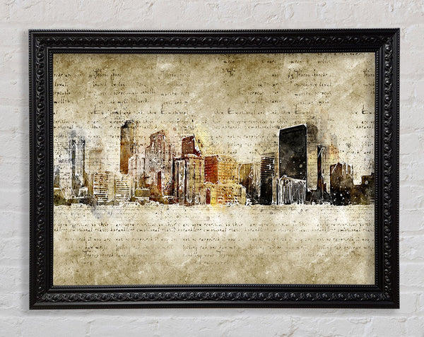 Manuscript Brooklyn Framed Print