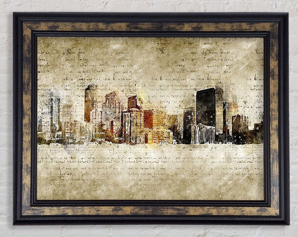 Manuscript Brooklyn Framed Print