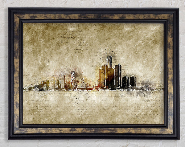 Manuscript Sydney Framed Print