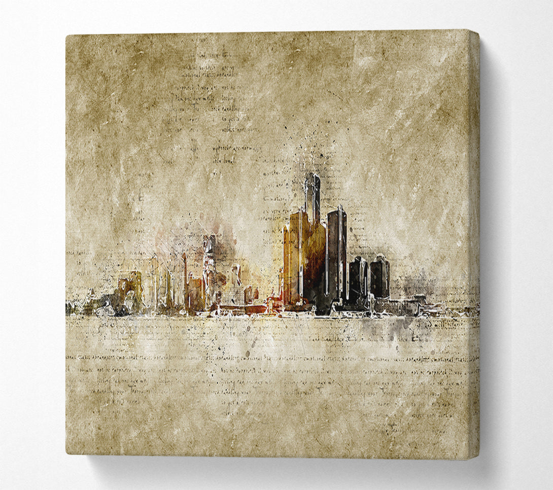  A Canvas Print of Manuscript Sydney Canvas Art