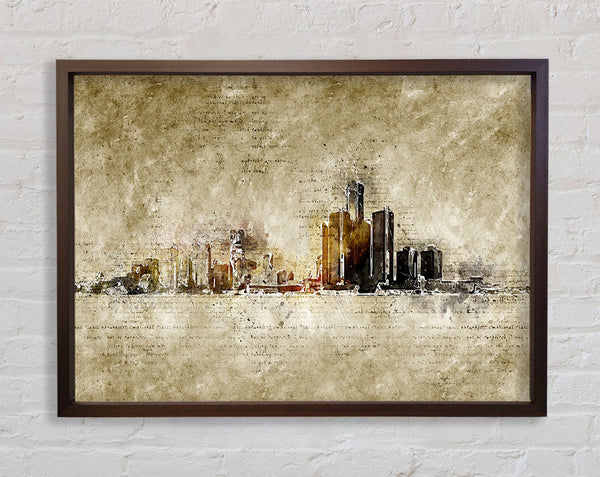 Manuscript Sydney Framed Print