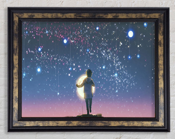 Capturing The Moon Framed Print
