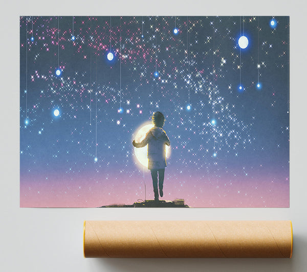 Capturing The Moon Print