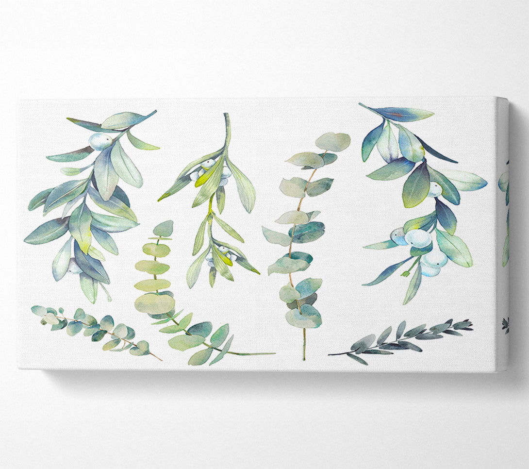  A Canvas Print of Green Foliage Of Nature Canvas Wall Art