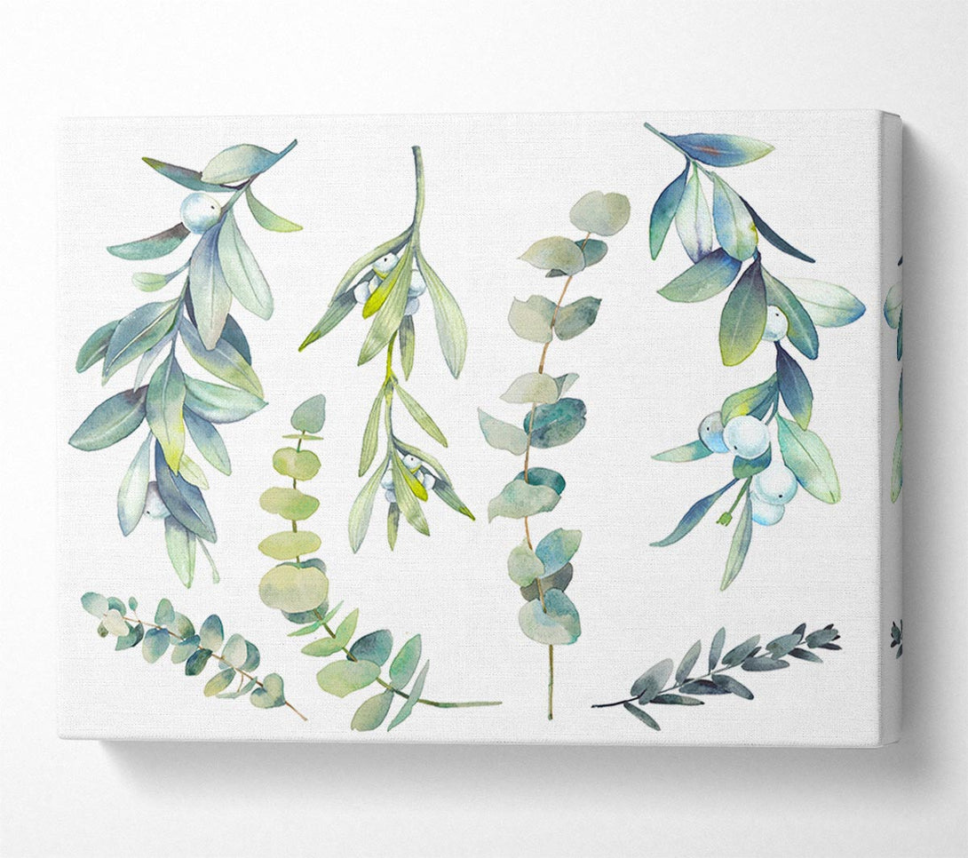  A Canvas Print of Green Foliage Of Nature Canvas Wall Art