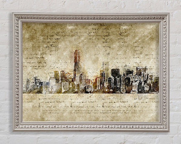Manuscript London Framed Print