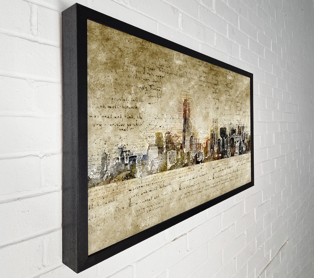  A Canvas Print of Manuscript London Canvas Art