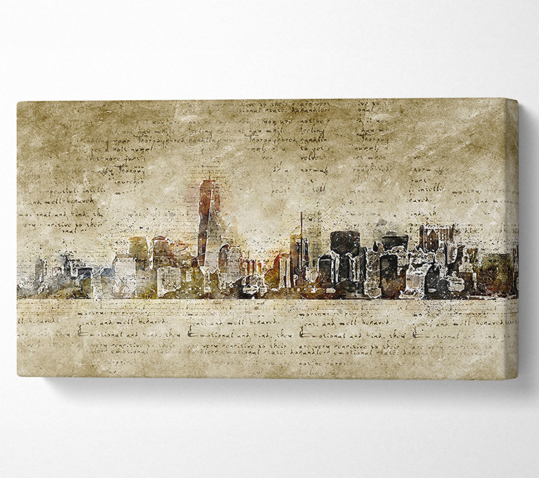  A Canvas Print of Manuscript London Canvas Art