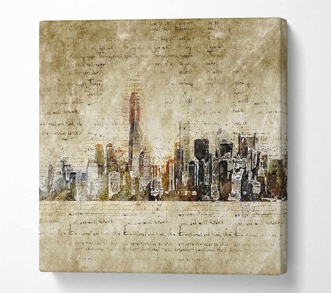  A Canvas Print of Manuscript London Canvas Art