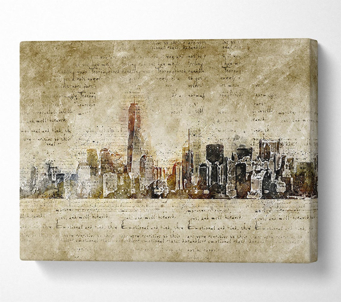  A Canvas Print of Manuscript London Canvas Art
