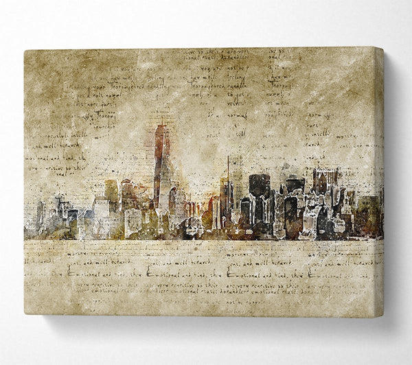  A Canvas Print of Manuscript London Canvas Art