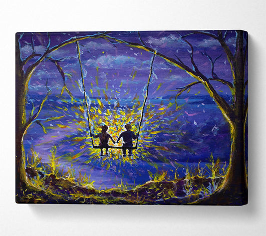 The Swing Into The Universe Canvas Wall Art
