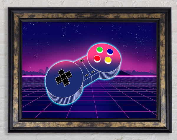 Retro Game Controller Framed Print